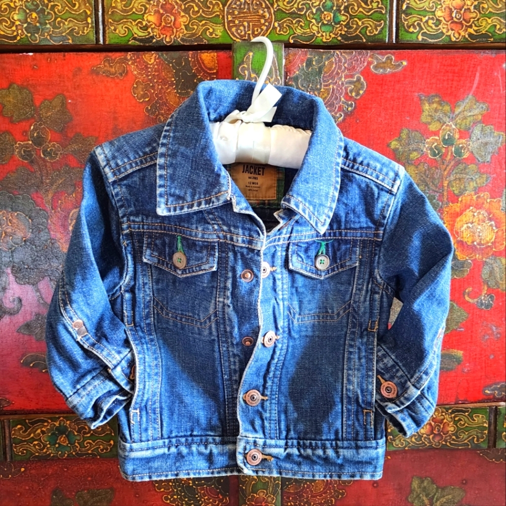 12mo 👣 Osh Kosh Jacket Kid's Denim Jean Coat